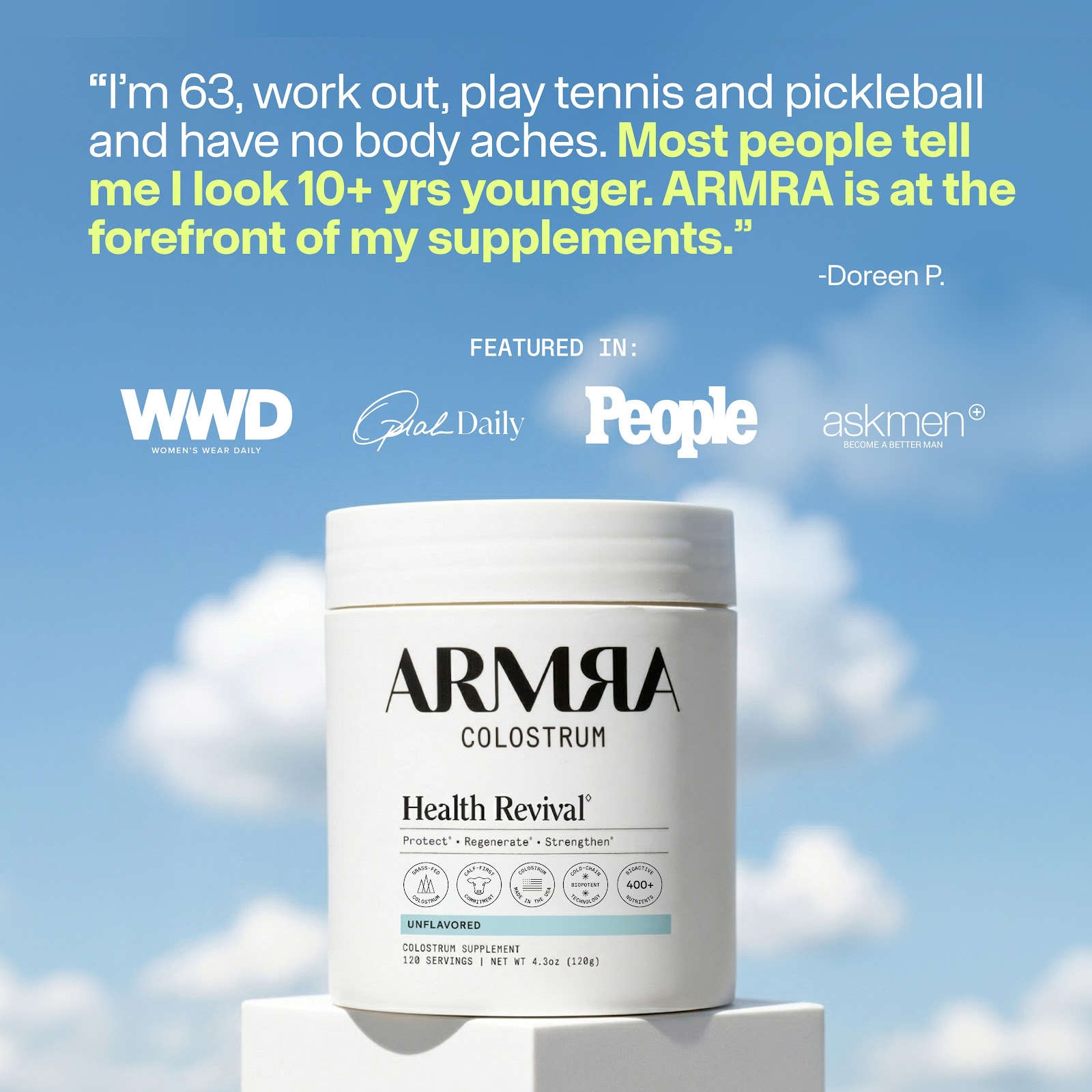 Authority Testimonial ad template