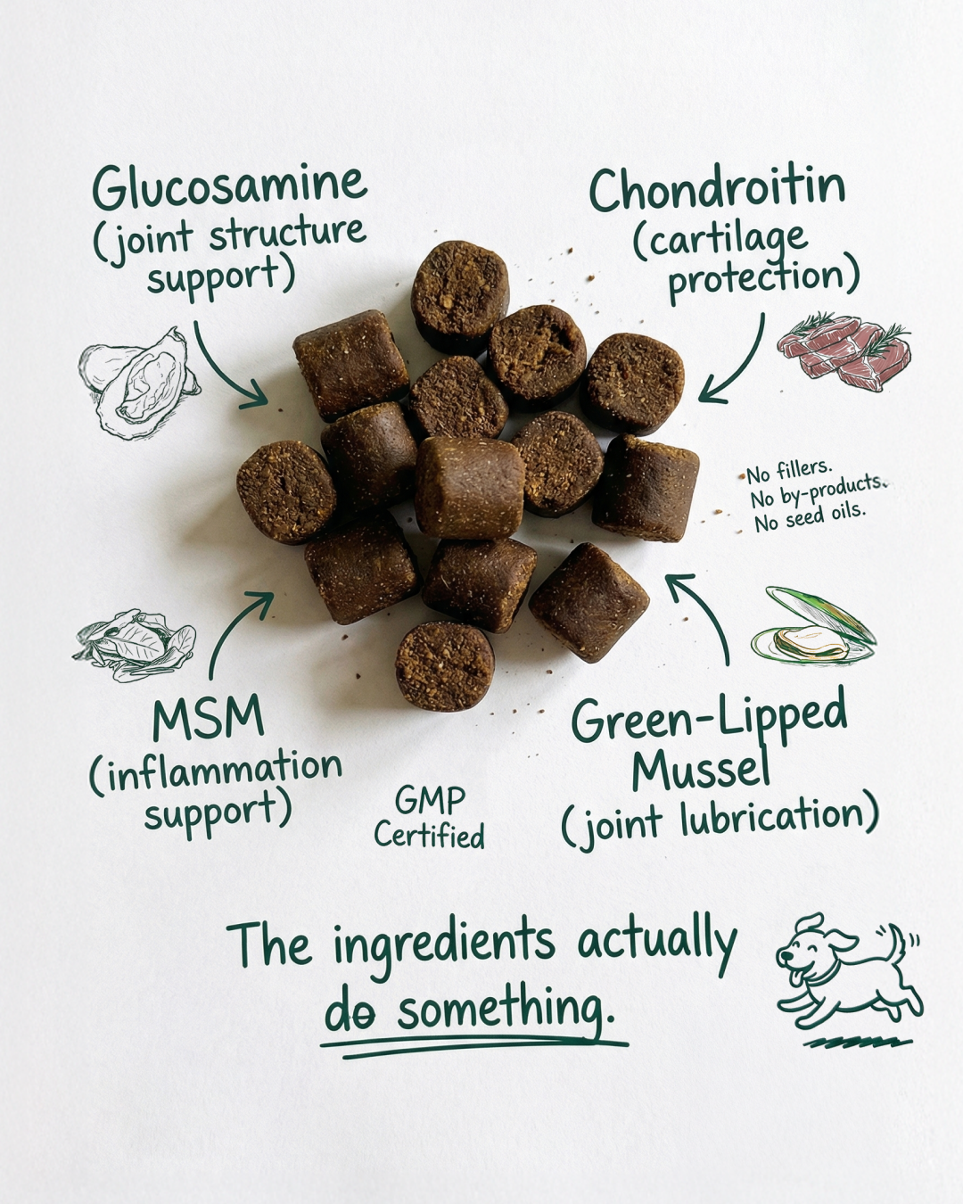 Hand-Drawn Ingredient Radial ad template