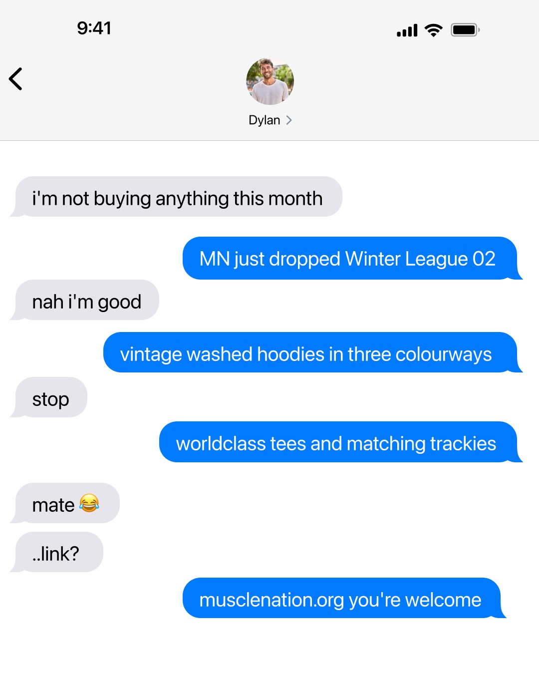 iMessage New Drop ad template