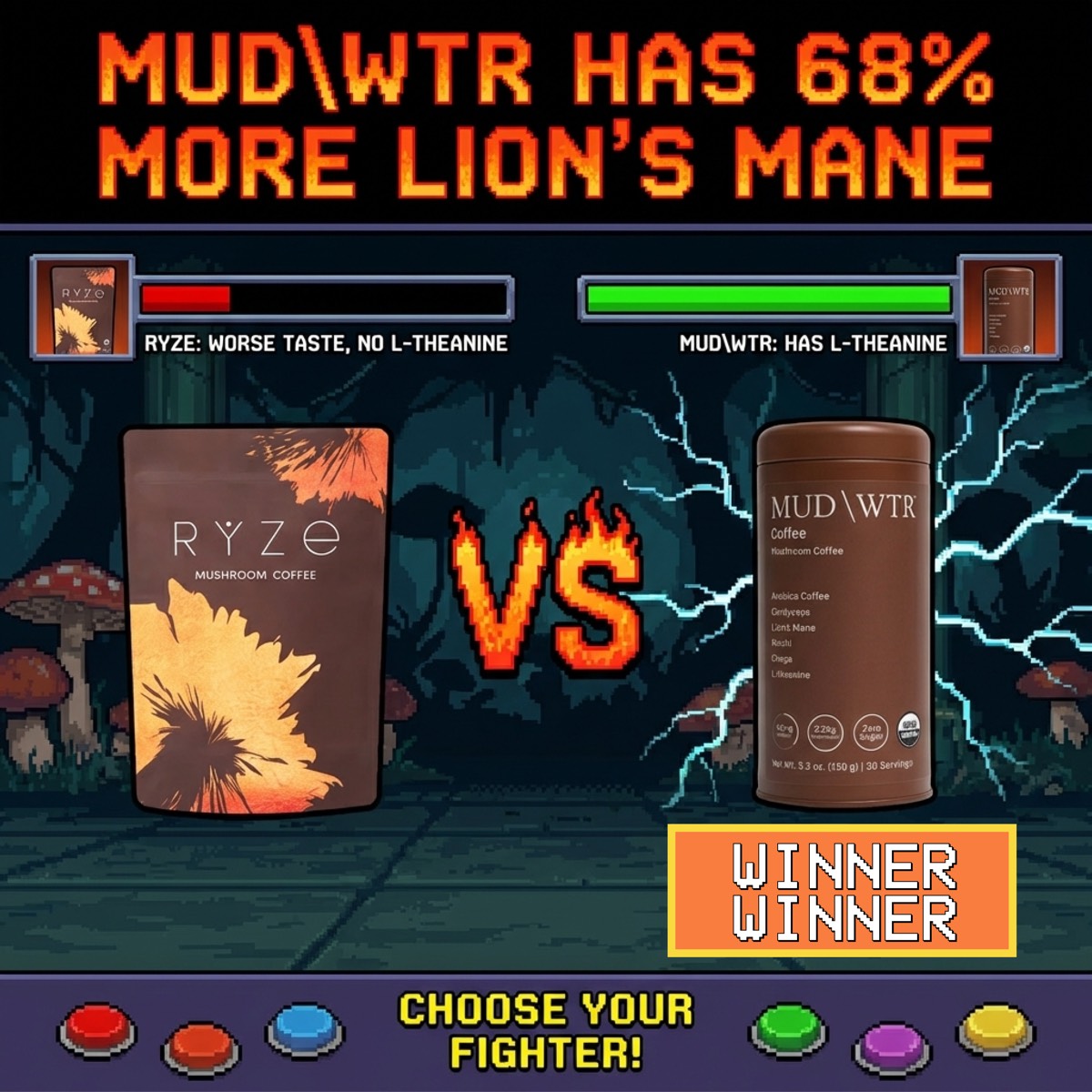 Retro Fighter VS ad template